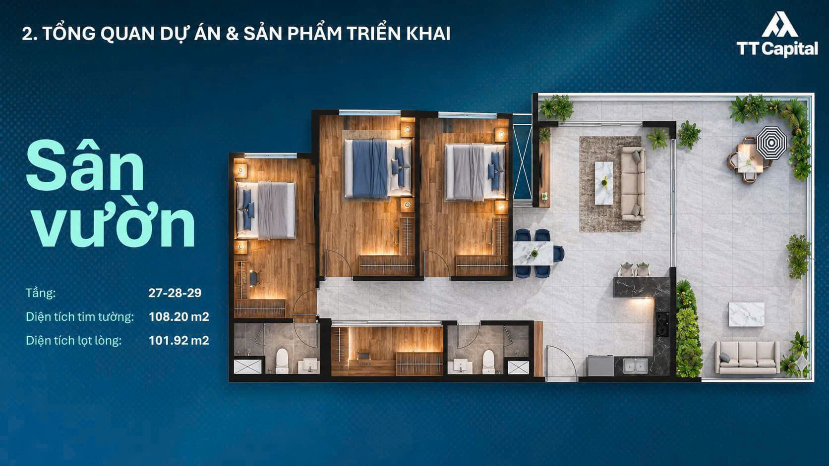Thiết kế căn hộ sân vườn tại dự án TT Genesis
