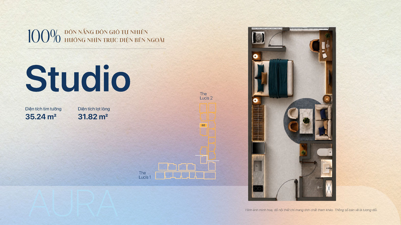 Trang chủ V2 11 Thiết kế căn hộ Studio tháp Lucis tại dự án TT Genesis