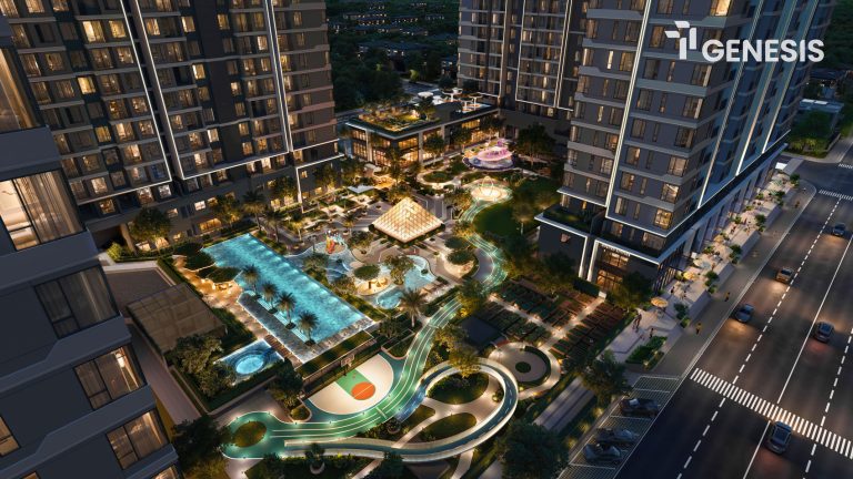Tiện ích nội khu TT Genesis Nhà Bè với hồ bơi và cảnh quan nghỉ dưỡng