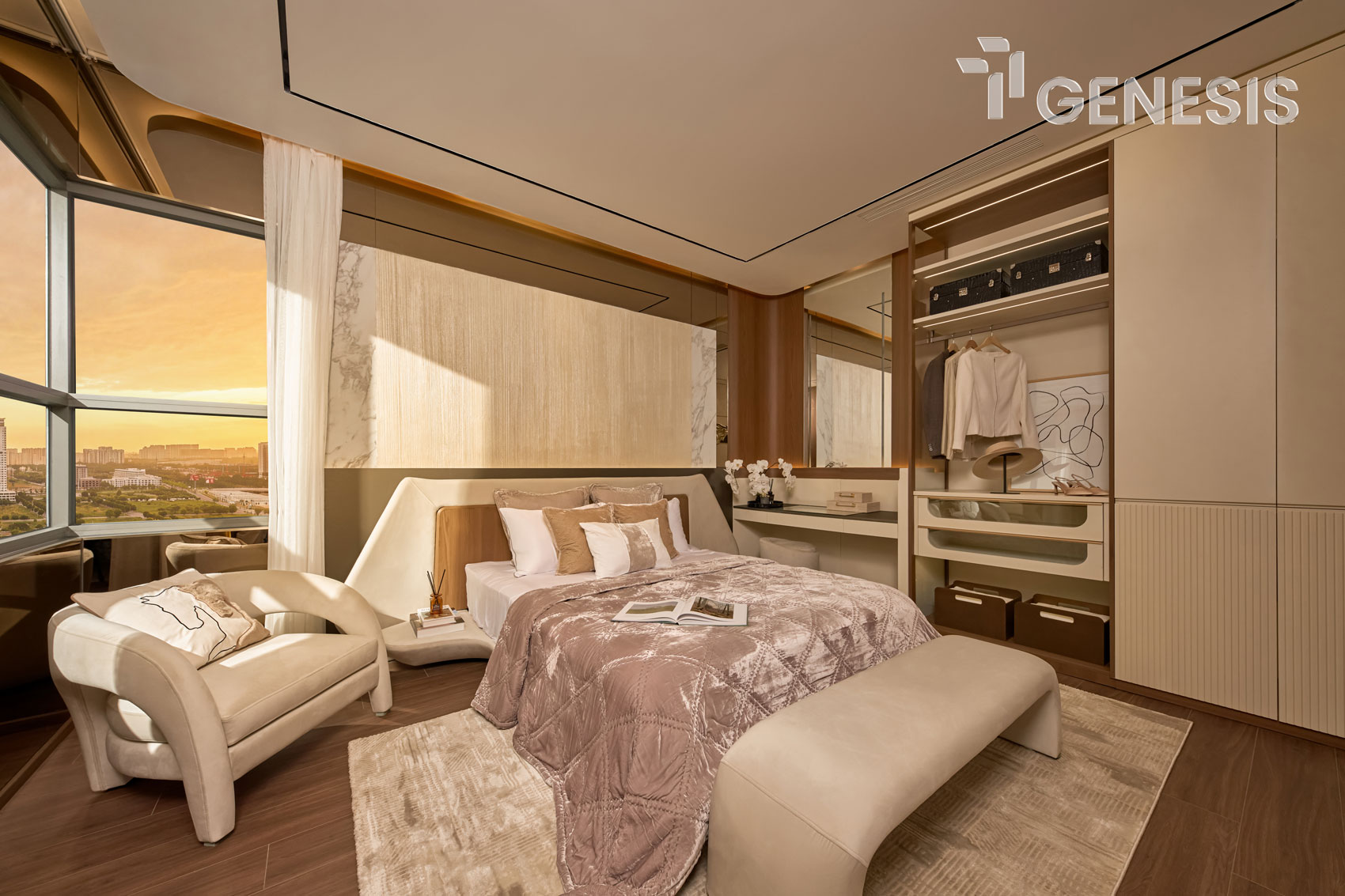 Trang chủ V2 26 Không gian nghỉ ngơi căn hộ 3 phòng ngủ TT Genesis