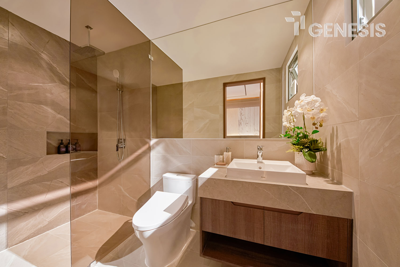 Trang chủ V2 28 Phòng tắm căn hộ mẫu 3 phòng ngủ TT Genesis