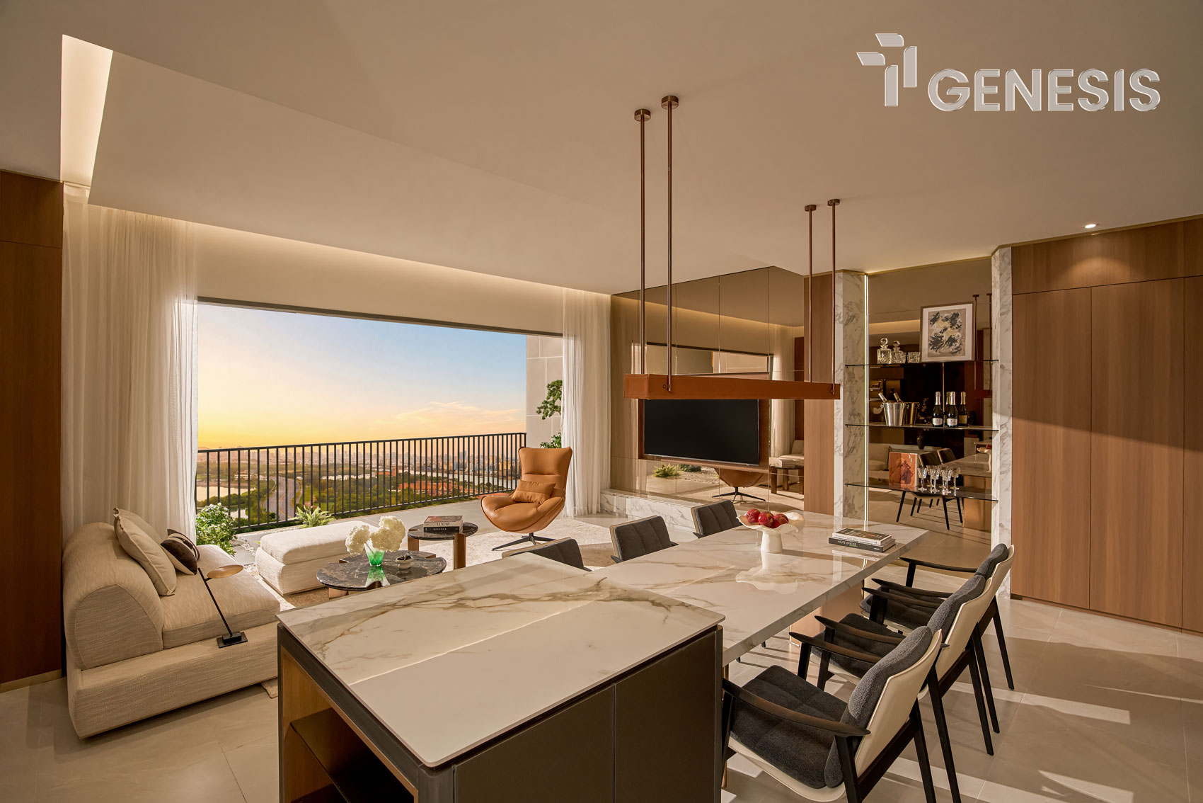 Trang chủ V2 31 Phòng khách căn hộ 3 phòng ngủ TT Genesis Nhà Bè