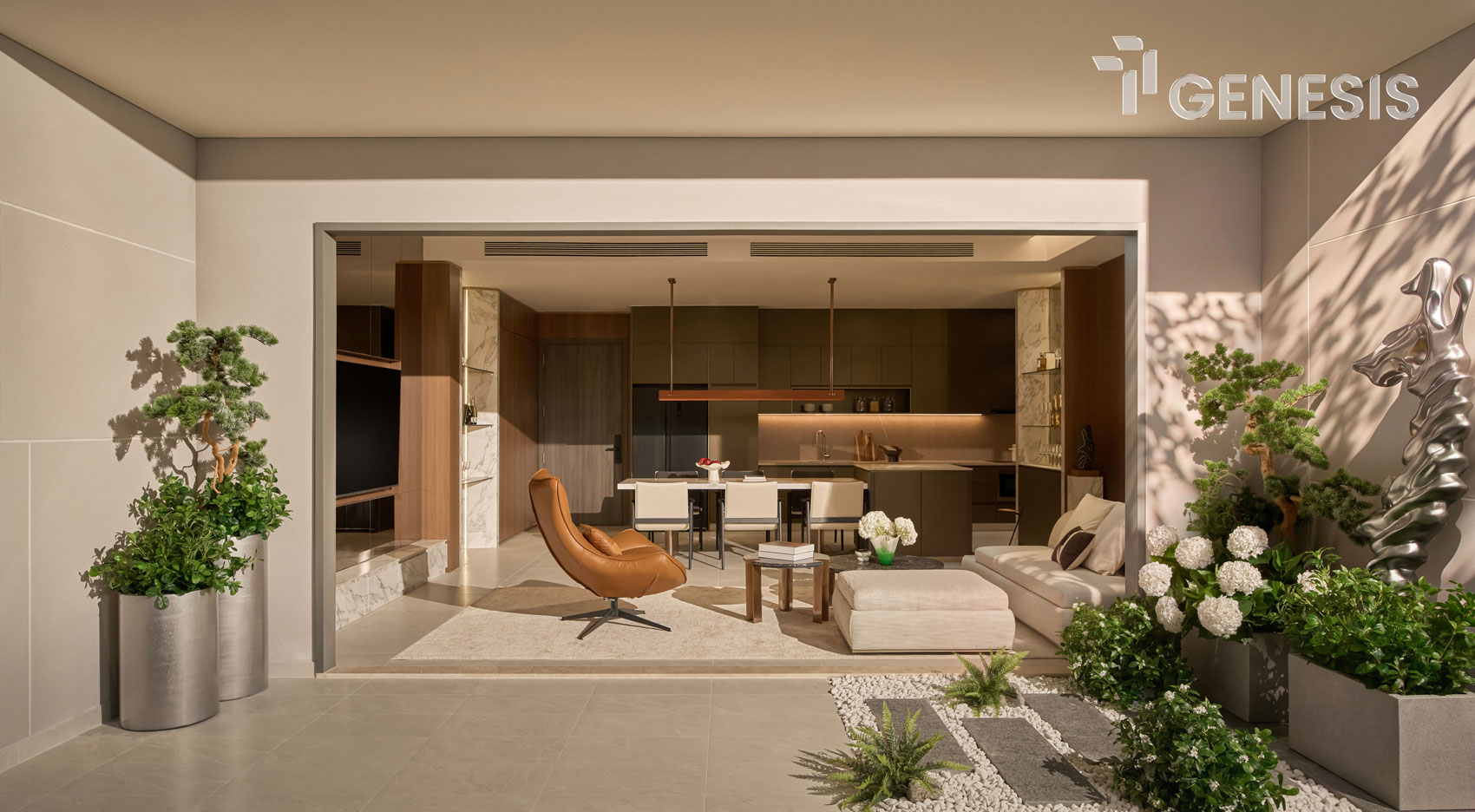 Trang chủ V2 32 Không gian bếp căn hộ mẫu 3PN TT Genesis